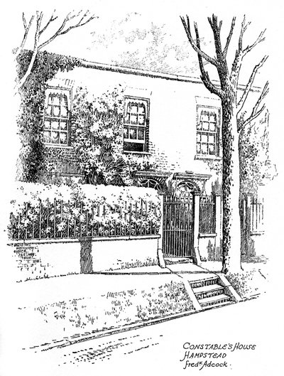 Casa de John Constable, Hampstead, Londres de Frederick Adcock