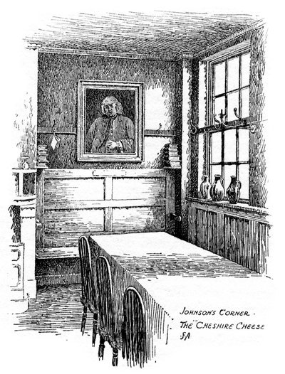 Johnsons Corner, el pub Cheshire Cheese, Ciudad de Londres, 1912 de Frederick Adcock