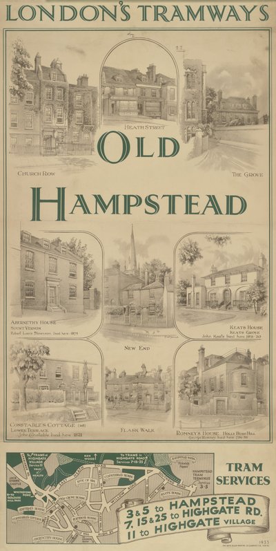 Old Hampstead, Servicios de tranvía de Frederick Adcock