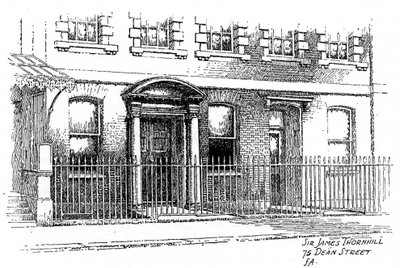 Casa de Sir James Thornhill, 75 Dean Street, Londres, 1912 de Frederick Adcock
