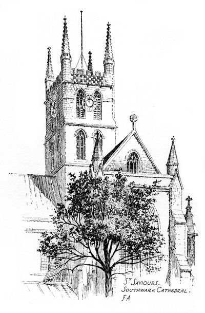 Catedral de Southwark, Londres, 1912 de Frederick Adcock