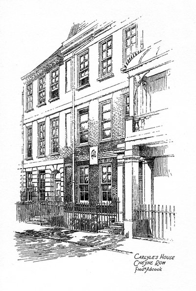Casa de Thomas Carlyle, 24 Cheyne Row, Chelsea, Londres de Frederick Adcock