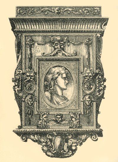Marco de espejo de nogal, principios-mediados del siglo XIX, 1881 de Frederick Albert Slocombe