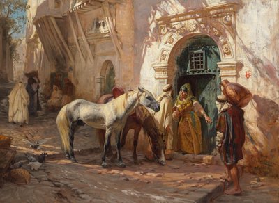Una escena en el norte de África; 1885 de Frederick Arthur Bridgman