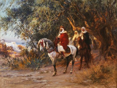 Árabes a caballo de Frederick Arthur Bridgman