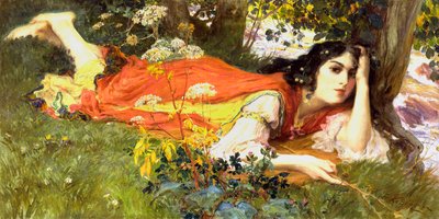 En el arroyo de Frederick Arthur Bridgman