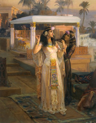 Cleopatra en las terrazas de Filé de Frederick Arthur Bridgman