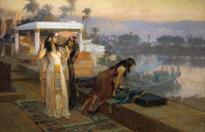 Cleopatra en las terrazas de Filae de Frederick Arthur Bridgman