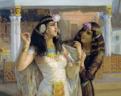 Cleopatra en las terrazas de Philae de Frederick Arthur Bridgman