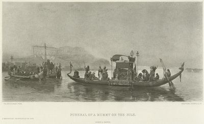 Funeral de una momia en el Nilo de Frederick Arthur Bridgman