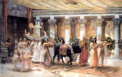 La Procesión del Toro Sagrado Apis, finales del siglo XIX o principios del siglo XX de Frederick Arthur Bridgman