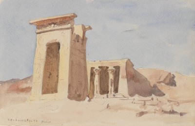 El Templo de Dendur, mostrando el pilón de Frederick Arthur Bridgman