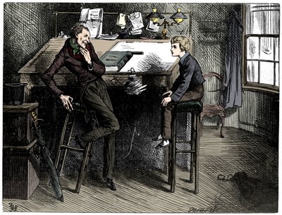 David Copperfield y Uriah Heep, 1912 de Frederick Barnard