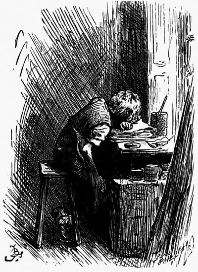 Dickens en la fábrica de betún de Frederick Barnard