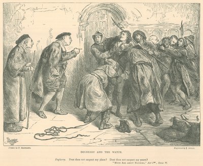 Ilustración para Mucho ruido y pocas nueces de Frederick Barnard