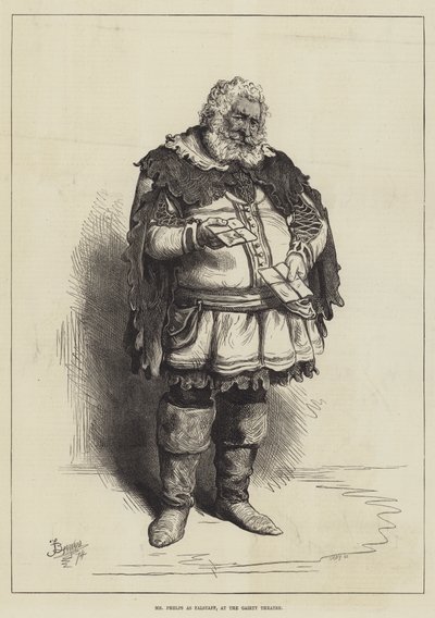 El Sr. Phelps como Falstaff, en el Teatro Gaiety de Frederick Barnard