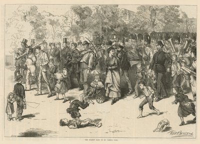 La Banda de la Guardia en el Parque St James de Frederick Barnard
