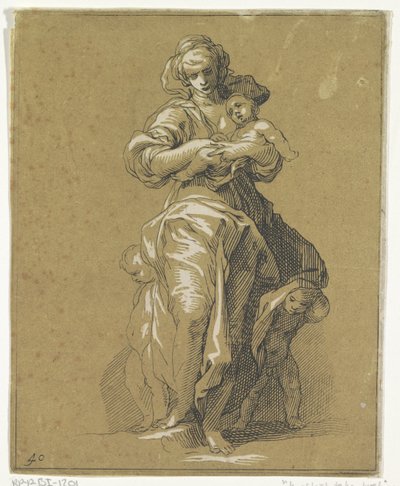 Cáritas con tres niños de Frederick Bloemaert