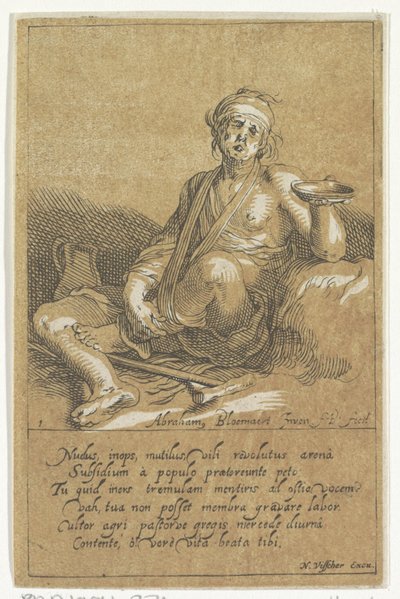 Mendigo lisiado con un cuenco
Pequeñas figuras (título de la serie) de Frederick Bloemaert