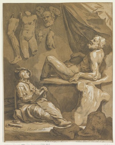 Página de título para: Abraham Bloemaert, Libro de dibujo konstryk original y renombrado. Parte 1 de Frederick Bloemaert