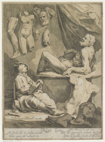 Página de título del libro de dibujo de diseño original y renombrado Página de título para: Abraham Bloemaert, Libro de dibujo konstryk original y renombrado. Parte 1 de Frederick Bloemaert