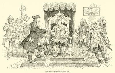 Franklin visitando a Jorge III de Frederick Burr Opper