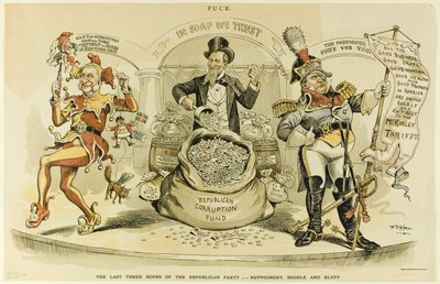 Las tres últimas esperanzas del Partido Republicano, de Puck de Frederick Burr Opper
