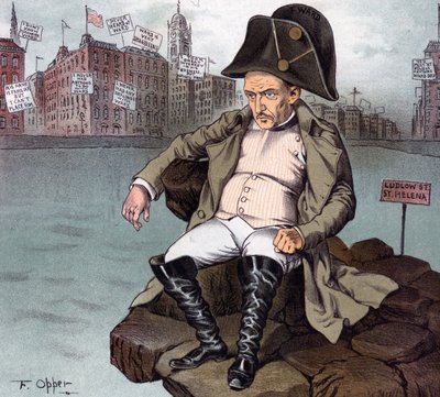 El "pequeño Napoleón de Wall Street" en el exilio por Frederick Burr Opper de Frederick Burr Opper