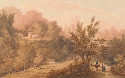 Un carril con figuras - Isla de Wight (?) de Frederick Calvert