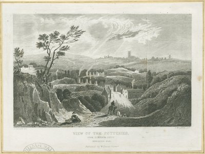 Burslem - Vista de las Alfarerías de Frederick Calvert