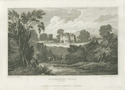 Darlaston Hall: grabado, nd [c 1830] de Frederick Calvert