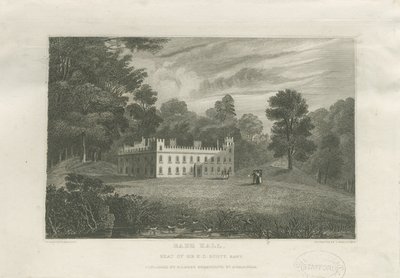 [Great] Barr Hall: grabado, nd [mediados del siglo XIX] de Frederick Calvert