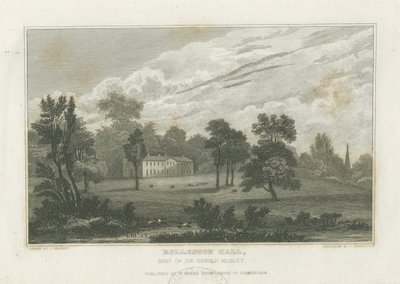 Rolleston Hall: grabado de Frederick Calvert