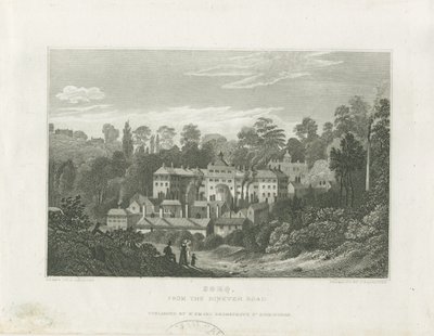 Fábrica de Soho desde la Carretera de Ninevah: grabado en acero de Frederick Calvert