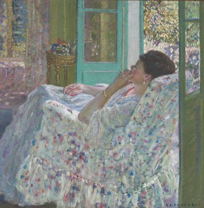 Tarde - Salón Amarillo de Frederick Carl Frieseke
