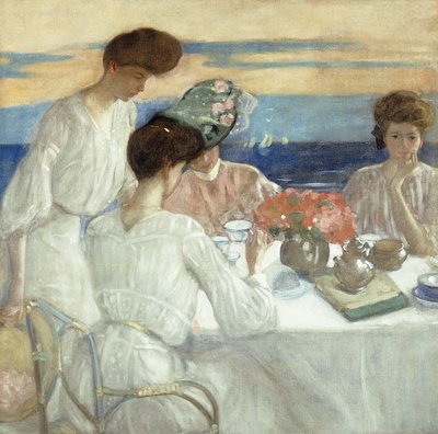 Té de la Tarde en la Terraza de Frederick Carl Frieseke