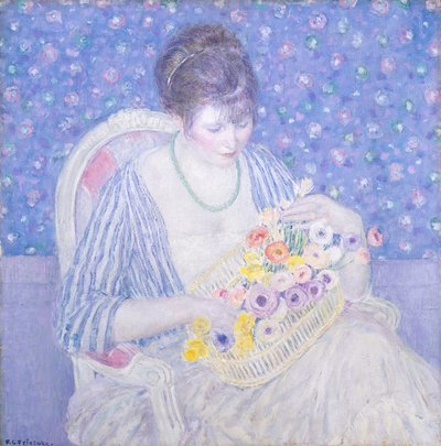 La cesta de flores, c.1913-17 de Frederick Carl Frieseke
