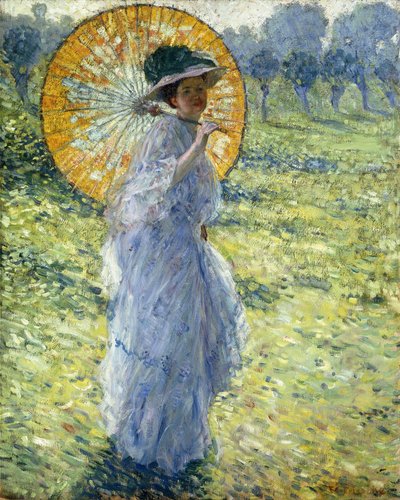 Mujer con una sombrilla, c.1906 de Frederick Carl Frieseke