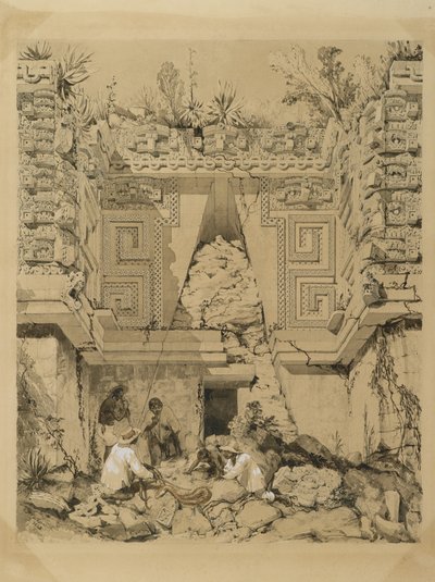 Arco, Casa del Gobernador, Uxmal, Yucatán, 1843 de Frederick Catherwood