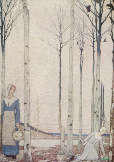 Santos cuáqueros: Pale Windflowers (litografía en color) de Frederick Cayley Robinson
