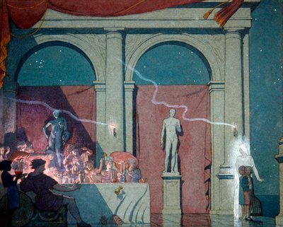 Tyltyl gira el diamante, ilustración del Acto IV Escena IV de 