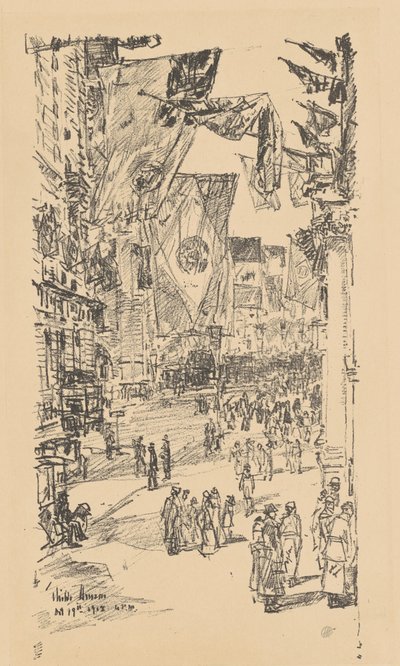 Avenida de los Aliados, 1918 de Frederick Childe Hassam