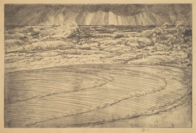 Oleaje Fuerte, Marea Alta, Easthampton, 1920 de Frederick Childe Hassam