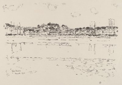 Puerto interior, c. 1918 de Frederick Childe Hassam