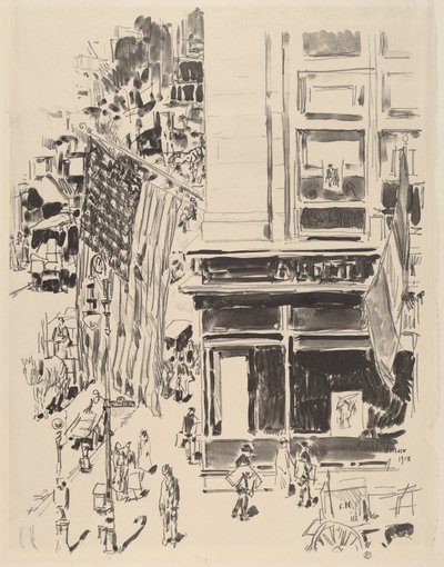 Calle Lafayette de Frederick Childe Hassam