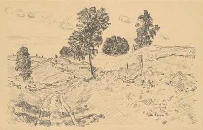 Paisaje, Tierra de Nod, 1918 de Frederick Childe Hassam