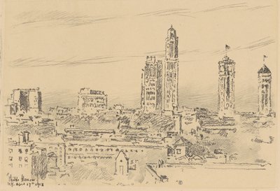 Línea del Cielo de Nueva York, Edificios de Luz, 1918 de Frederick Childe Hassam