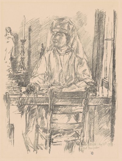 Enfermera de la Cruz Roja, 1918 de Frederick Childe Hassam