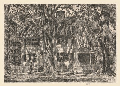 La Casa de Lion Gardiner, Easthampton, 1920 de Frederick Childe Hassam