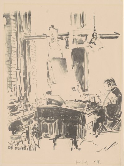 El litógrafo, 1918 de Frederick Childe Hassam